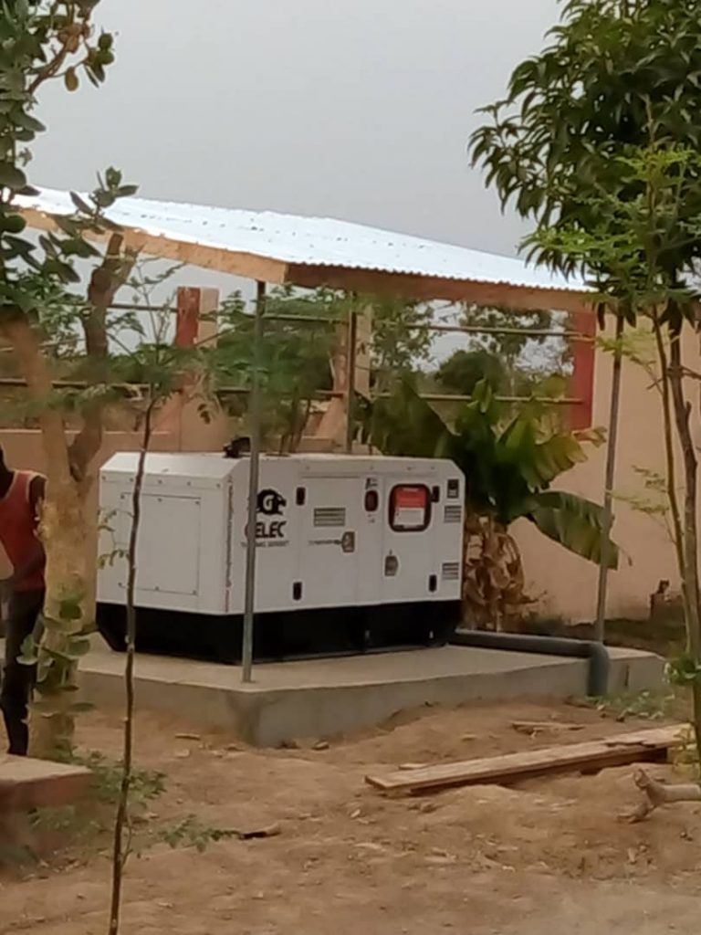 Diesel generator used to produce electricity in African site environment
