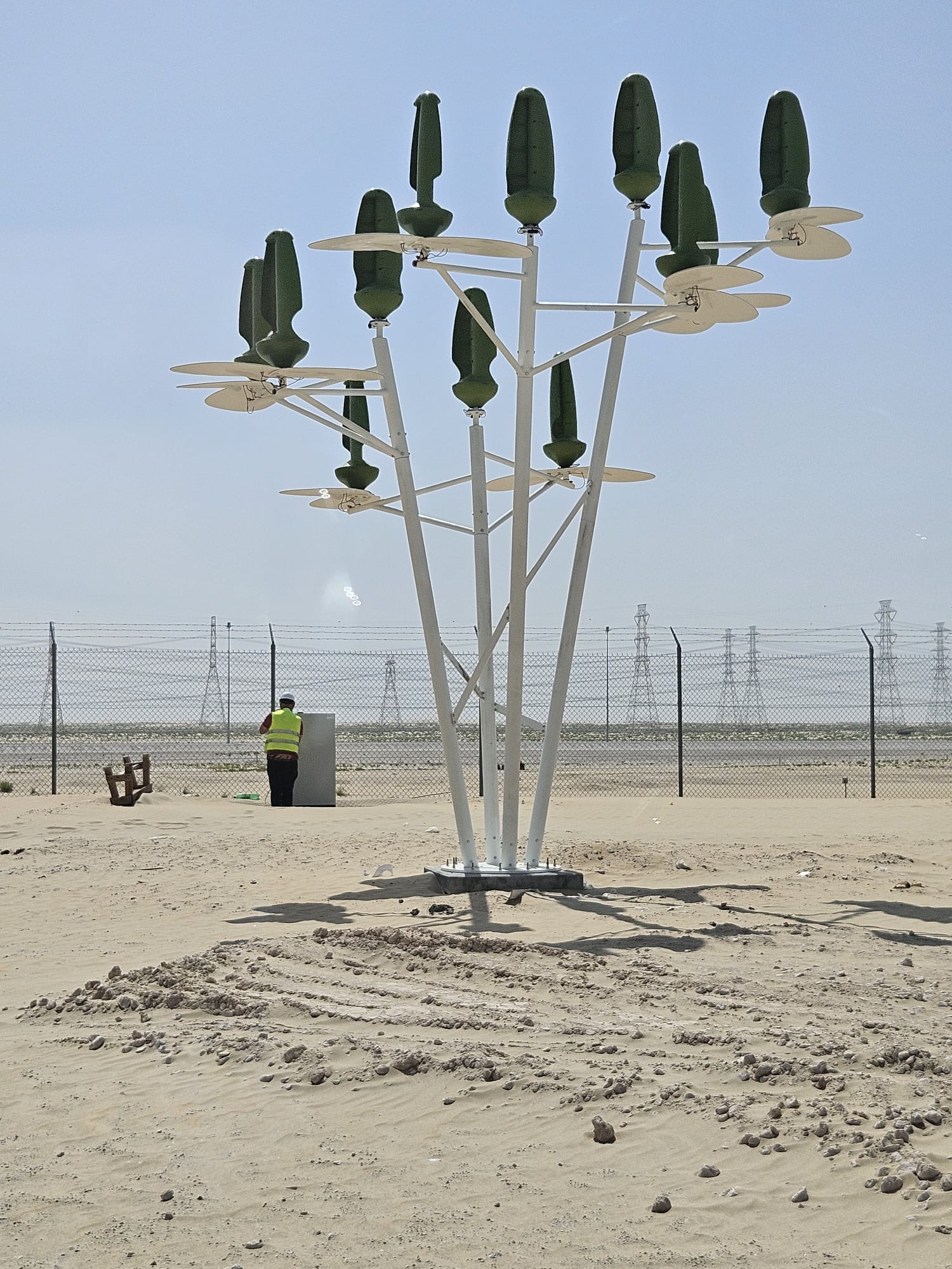 Hybrid WindTree installed on site